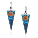 Evil Eye Triangle Earrings