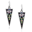Evil Eye Triangle Earrings