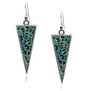 Leopard Print Triangle Earrings