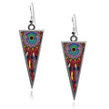 Evil Eye Triangle double sided earrings UV glow Mexican Evil Eye Occult Witchcraft holographic rainbow evil eyes Triangle Women Earring
