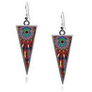 Evil Eye Triangle Earrings