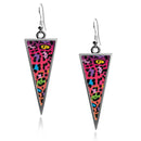 Leopard Print Triangle Earrings