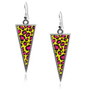 Leopard Print Triangle Earrings