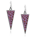 Leopard Print Triangle Earrings