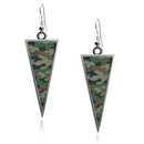 Military Camouflage Triangle Earrings