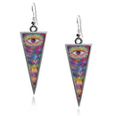 Evil Eye Triangle Earrings