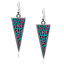 Leopard Print Triangle Earrings