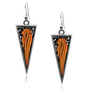 Butterfly wings Triangle double sided earrings UV glow Monarch butterfly rainbow holographic butterflies pattern Triangle Women Earring