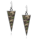 Military Camouflage Triangle double sided earrings UV glow Stainless Army Navy Camo Camouflage Fashion Triangle Women Earring