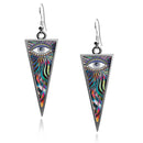 Evil Eye Triangle double sided earrings UV glow Mexican Evil Eye Occult Witchcraft holographic rainbow evil eyes Triangle Women Earring