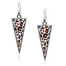 Leopard Print Triangle Earrings