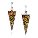 Leopard Print Triangle Earrings