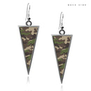 Military Camouflage Triangle Earrings
