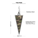 Military Camouflage Triangle Earrings