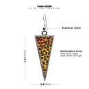 Leopard Print Triangle Earrings