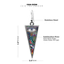 Evil Eye Triangle Earrings