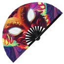 Tribal Mask Bamboo Hand Fan