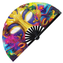 Tribal Mask Bamboo Hand Fan