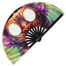 Tribal Mask Bamboo Hand Fan