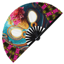 Tribal Mask Bamboo Hand Fan