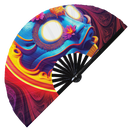 Tribal Mask Bamboo Hand Fan