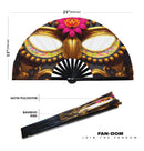Tribal Mask Bamboo Hand Fan