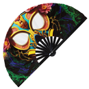 Tribal Mask Bamboo Hand Fan