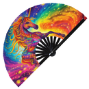 Unicorn Psychedelic | Bamboo Hand Fan