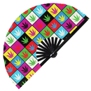 Weed Bamboo Hand Fan