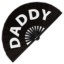 Daddy Hand Fan UV Glow Pride Handheld Bamboo Fans LGBT Daddy BDSM Foldable Clack Fans Gay gifts accessories