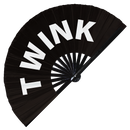 Twink Hand Fan UV Glow Pride Handheld Bamboo Fans LGBT Sexual Orientation Foldable Hand Fan Clack fans Rave fans