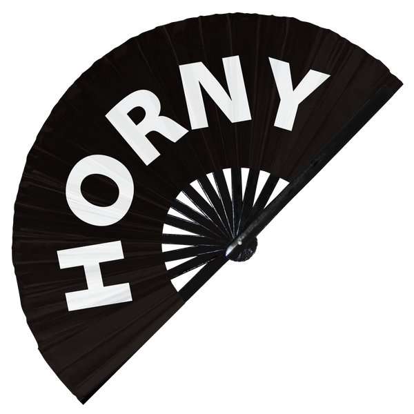 Horny Hand Fan UV Glow Pride Handheld Bamboo Fans LGBT Sexual Orientation Foldable Hand Fan Clack Fans Gay gifts accessories Rave fans