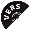Versa Hand Fan UV Glow Vers Pride Handheld Bamboo Fans LGBT Sexual Orientation Foldable Hand Fan Clack fans Rave fans