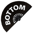 Bottom Hand Fan UV Glow Pride Handheld Bamboo Fans LGBT Sexual Orientation Foldable Hand Fan Clack fans Rave fans