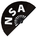 NSA Hand Fan UV Glow Pride No Strings Attached Handheld Bamboo Fans LGBT Sexual Orientation Foldable Hand Fan Clack fans Rave fans