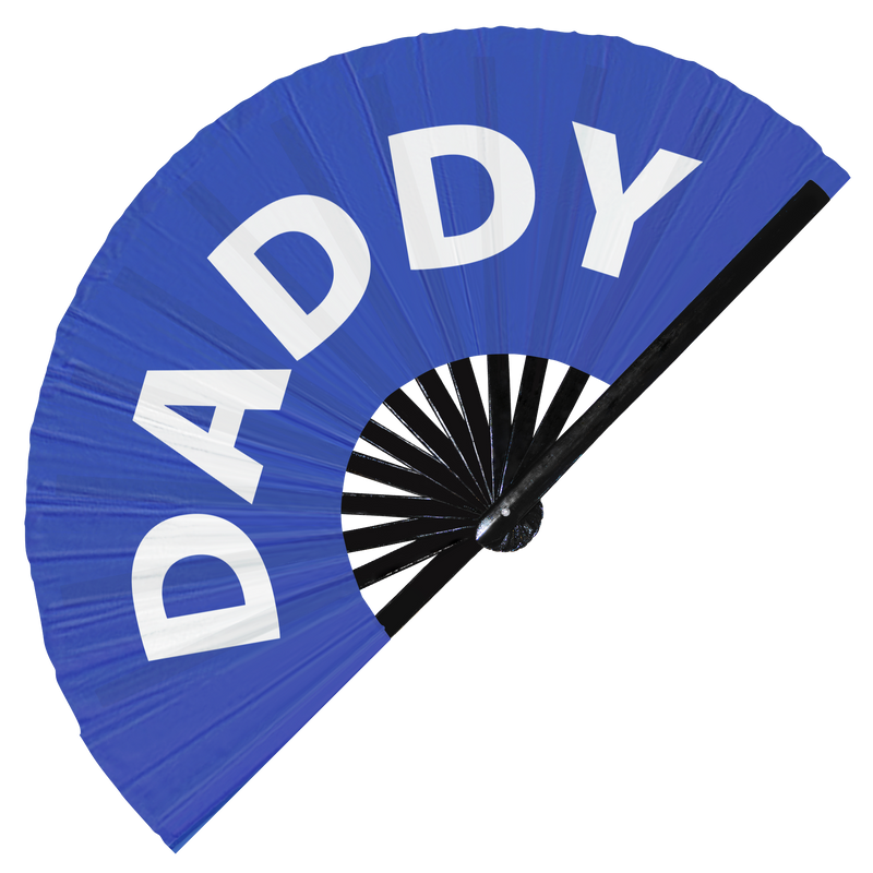 Daddy Hand Fan UV Glow Pride Handheld Bamboo Clack Fans Gay Gifts Accessories