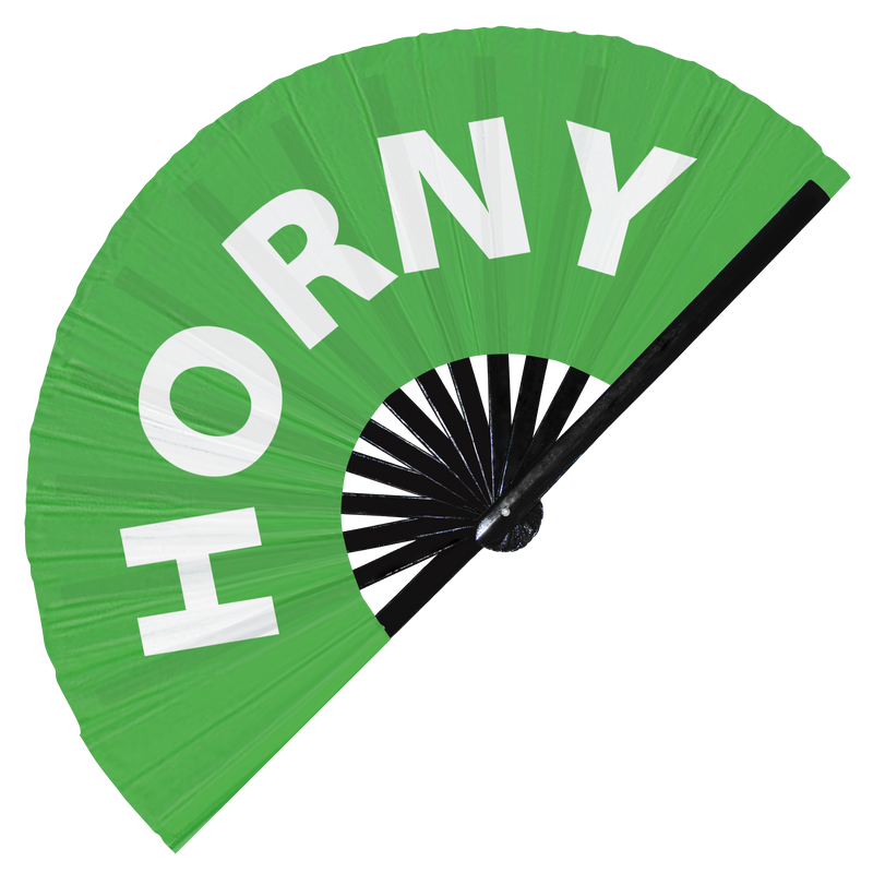 Horny Hand Fan Custom Color UV Glow Pride Handheld Bamboo Clack Fans Gay Gifts Accessories Rave Fans