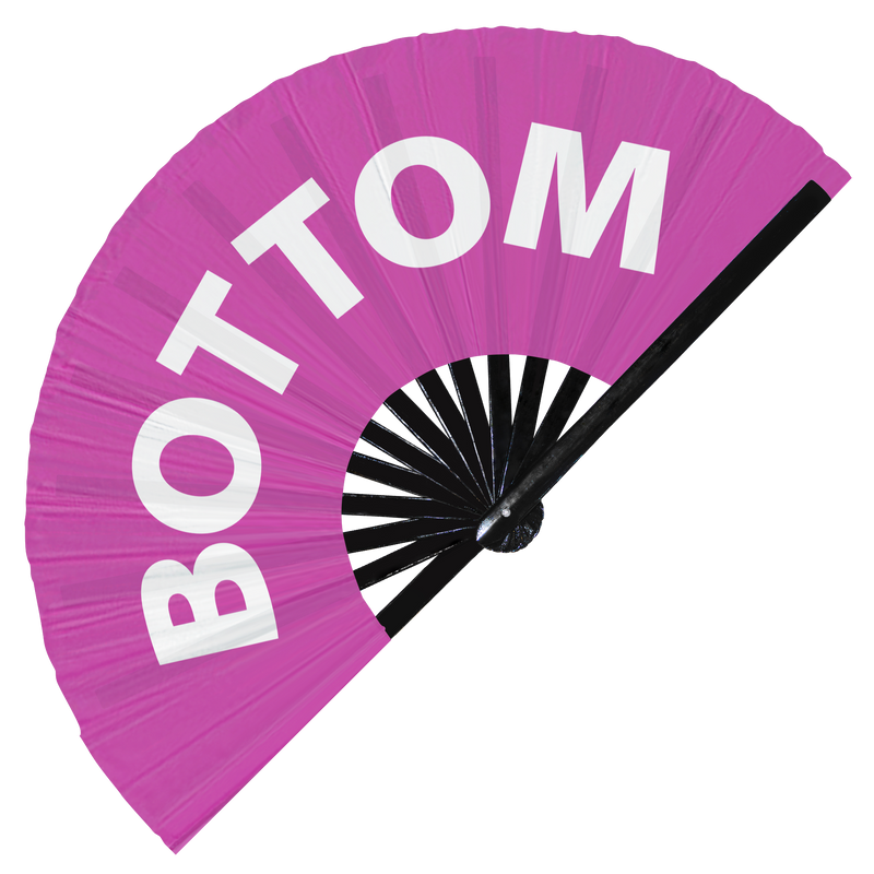 Bottom Hand Fan UV Glow Pride Handheld Bamboo Clack Fans Gay Gifts Accessories