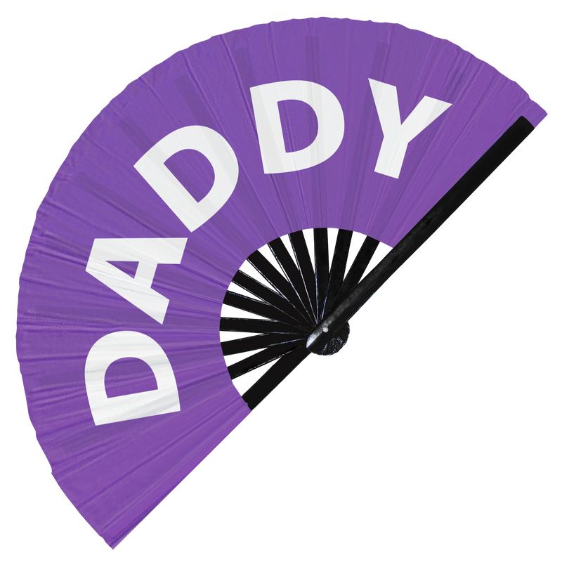 Daddy Hand Fan UV Glow Pride Handheld Bamboo Clack Fans Gay Gifts Accessories
