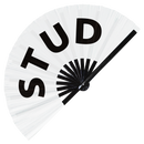 Stud Bamboo Hand Fan