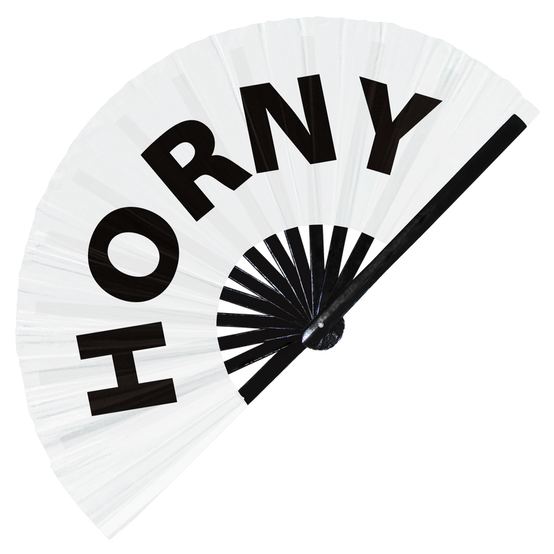 Horny Hand Fan Custom Color UV Glow Pride Handheld Bamboo Clack Fans Gay Gifts Accessories Rave Fans