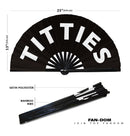 Titties Bamboo Hand Fan