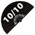 Hand Fan 10/10 | foldable bamboo gifts Festival accessories Rave handheld event Clack fans