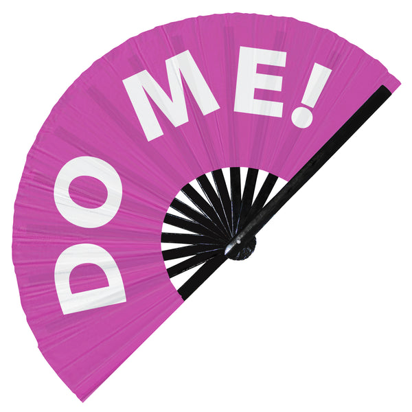Do Me! Fan foldable bamboo circuit rave hand fans funny gag slang words expressions statement outfit party supply gear gifts music festival event rave accessories essential for men and women wear