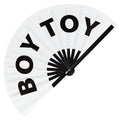 Boy Toy Hand Fan Foldable Bamboo Circuit Rave Hand Fans Slang Words Expressions Funny Statement Gag Gifts Festival Accessories