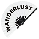 Wanderlust Bamboo hand fan