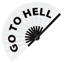 Go To Hell Bamboo Hand Fan