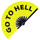 Go To Hell Bamboo Hand Fan