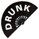 Drunk | Hand Fan foldable bamboo gifts Festival accessories Rave handheld event Clack fans