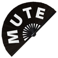 Mute hand fan foldable bamboo circuit rave hand fans Slang Words Fan outfit party gear gifts music festival rave accessories